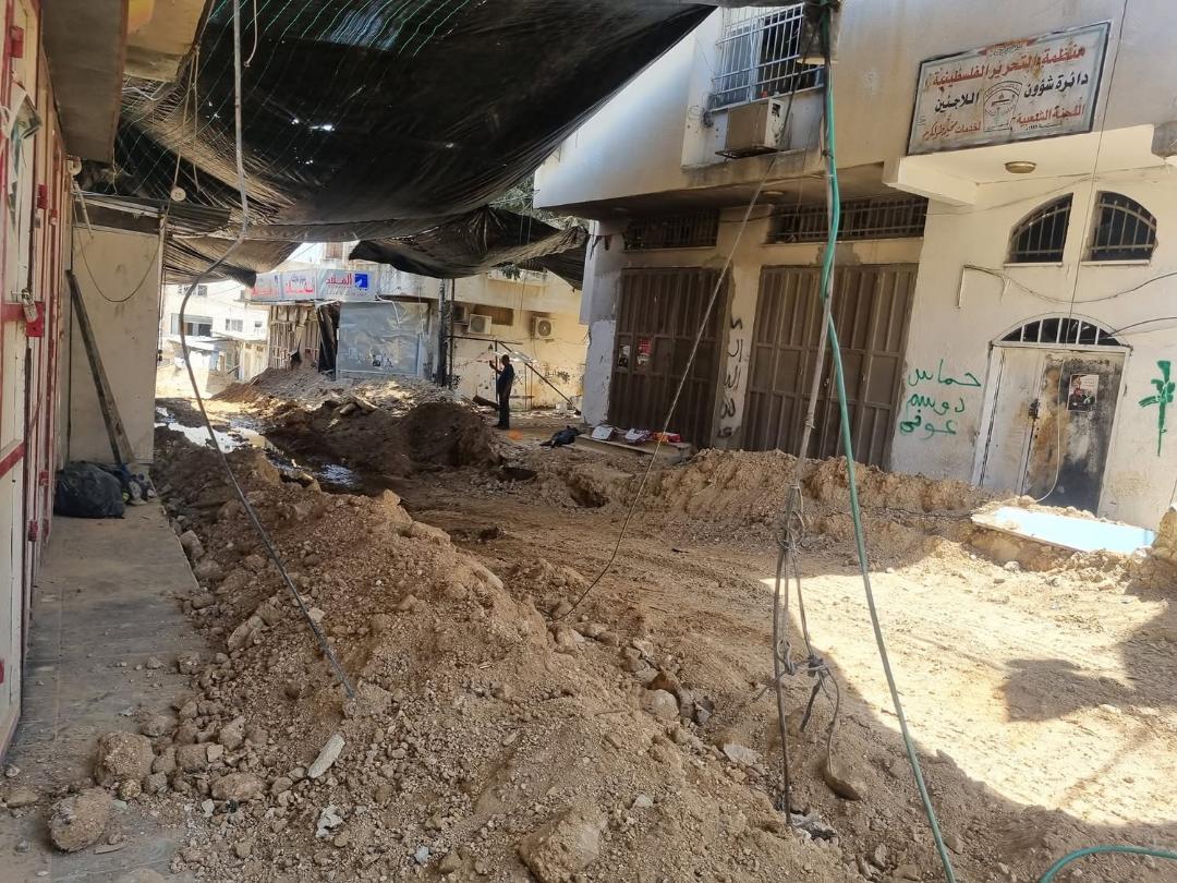 جانب من الدمار الذي خلفه الاحتلال في مخيم طولكرم